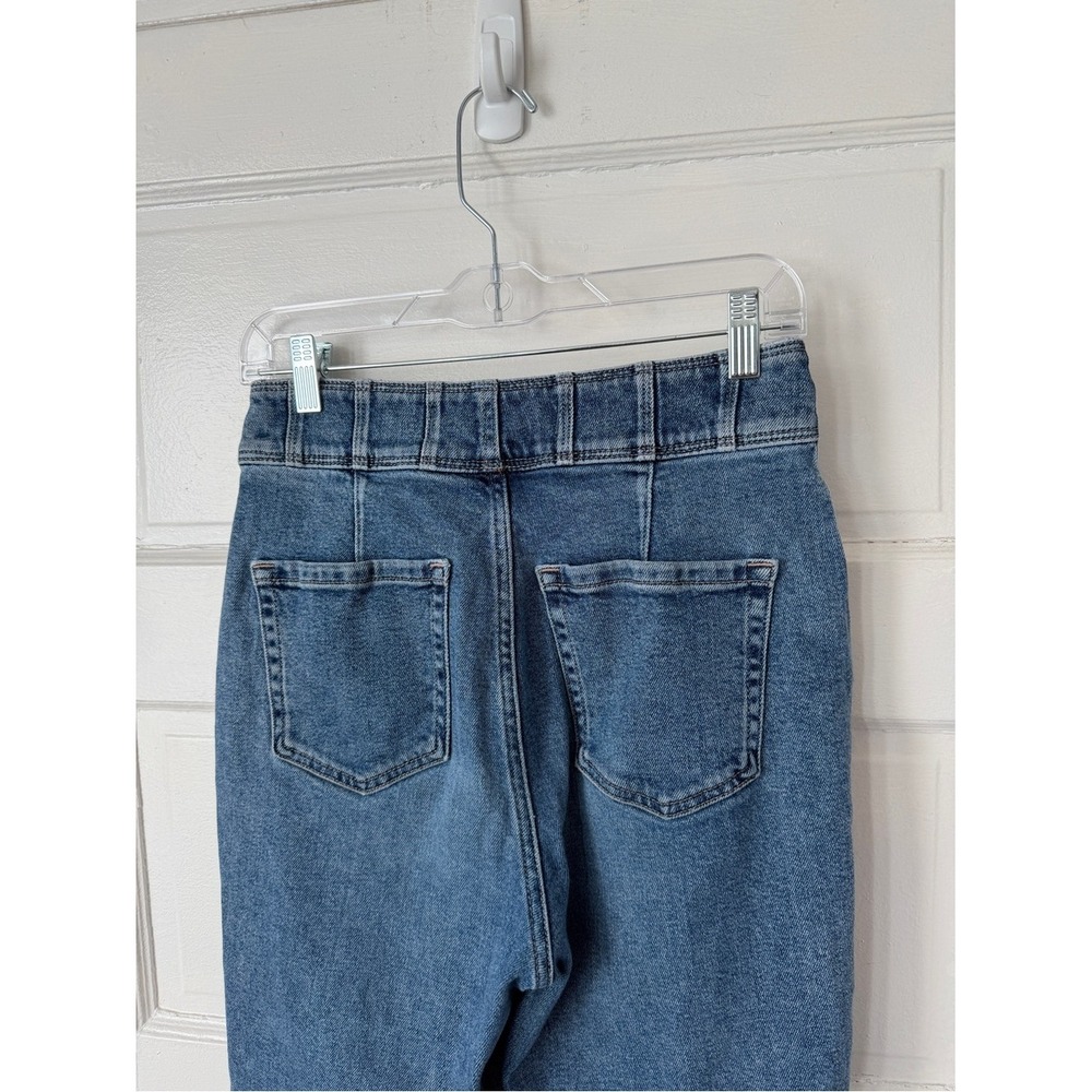 Hollister Ultra High Rise 80's Mom Jeans Vintage Stretch Button Fly Blue Denim - Picture 7 of 15